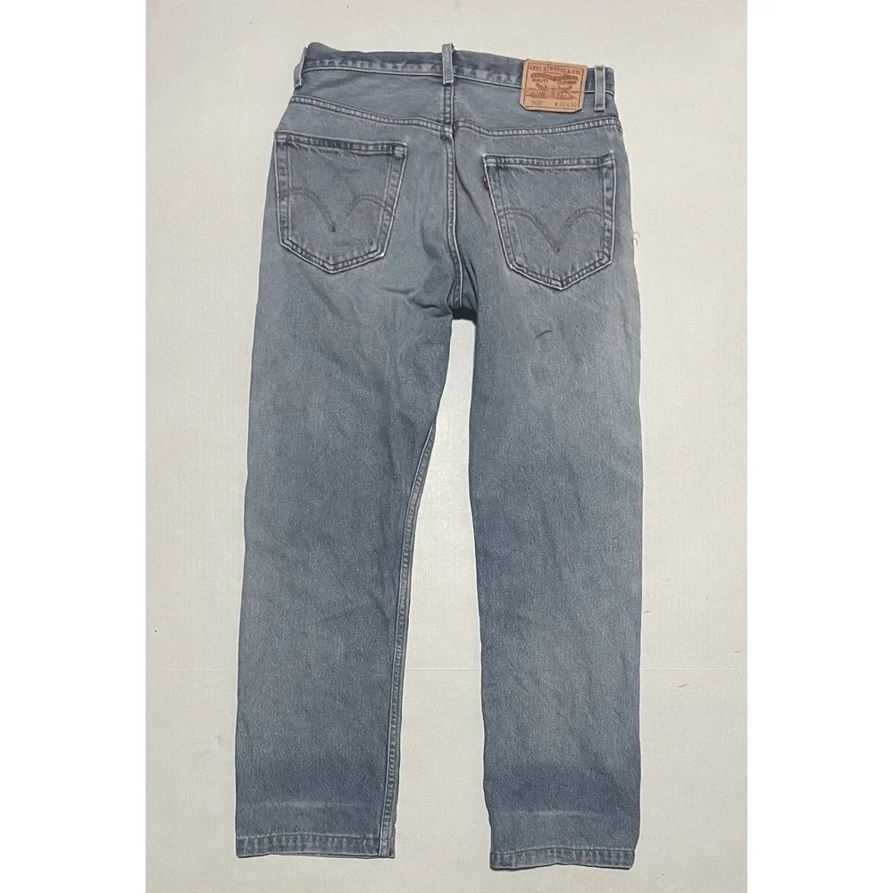 Vintage Mens Levi's 505 Light Wash Straight Leg Jeans Sz 32 X 29 Mexico Distress